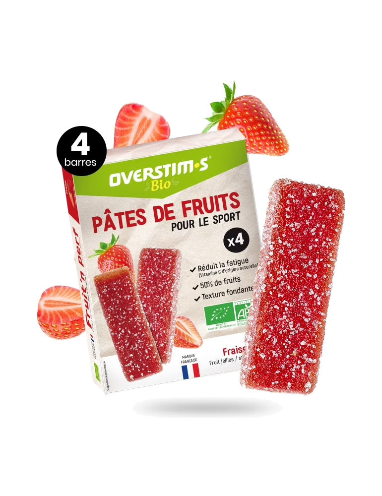 Overtism's Pates de fruits N Perf Fraise Bio x4
