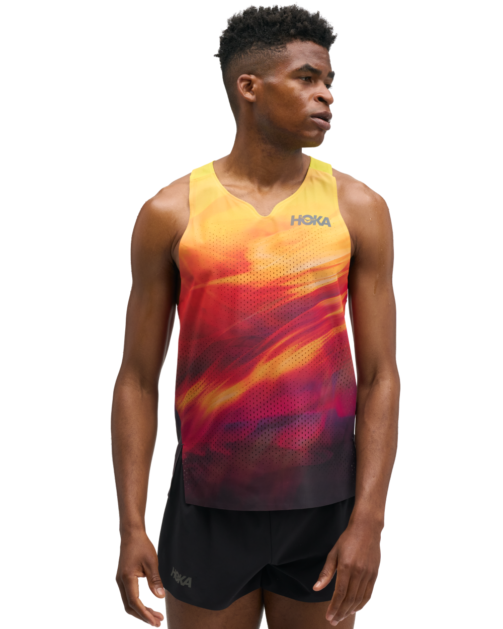 Hoka Race Day Singlet Track Print