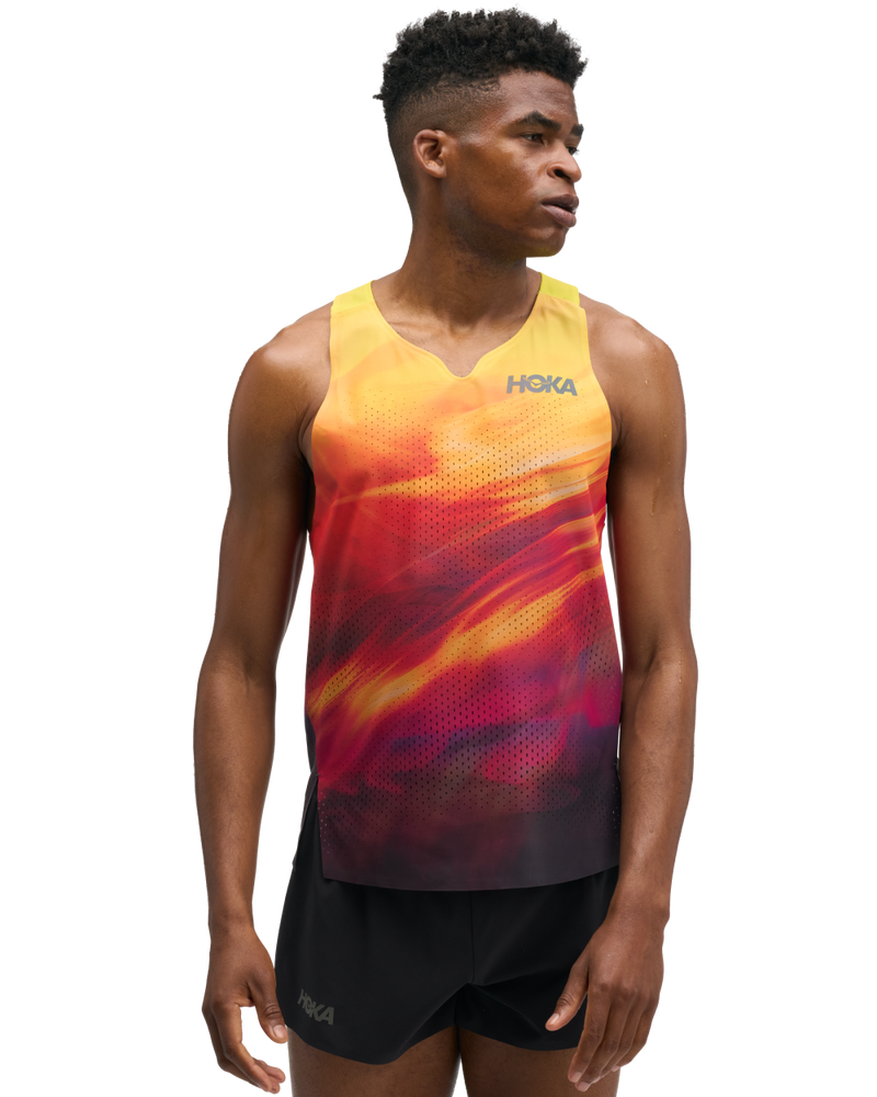 Hoka Race Day Singlet Track Print