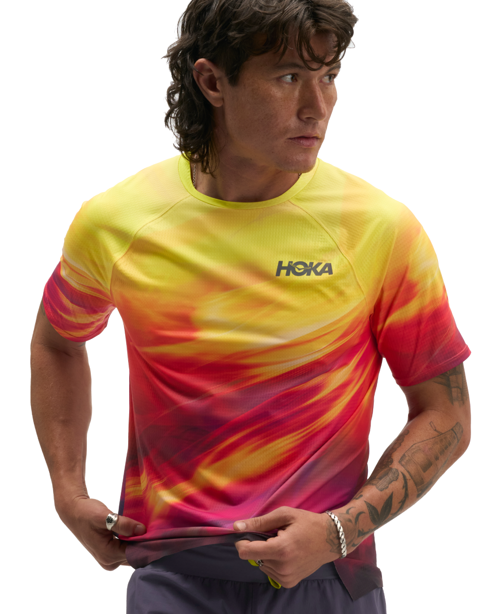 Hoka Race Day Short Sleeve Track Print
