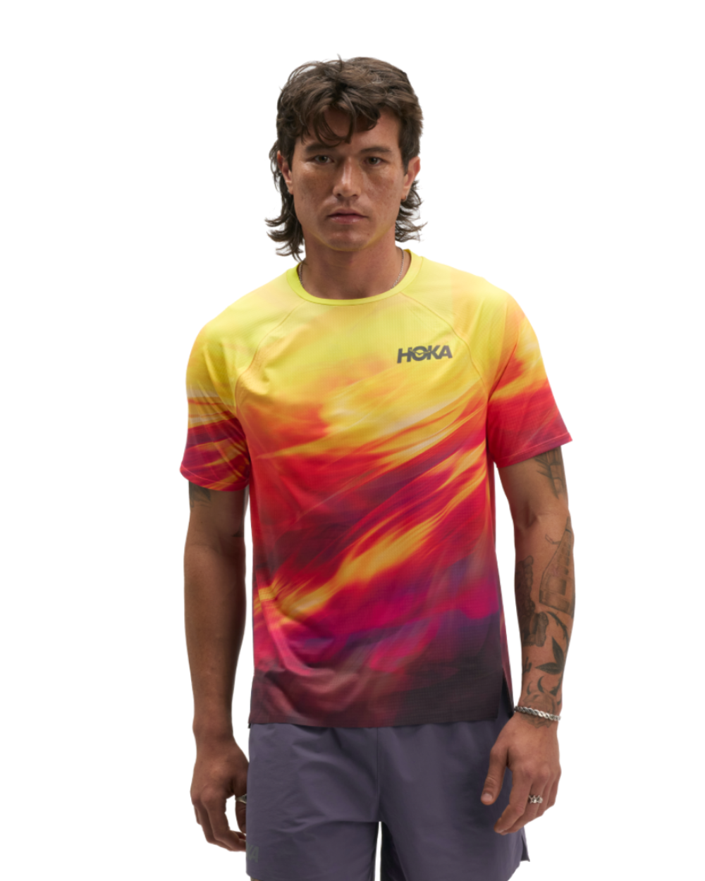 Hoka Race Day Short Sleeve Track Print