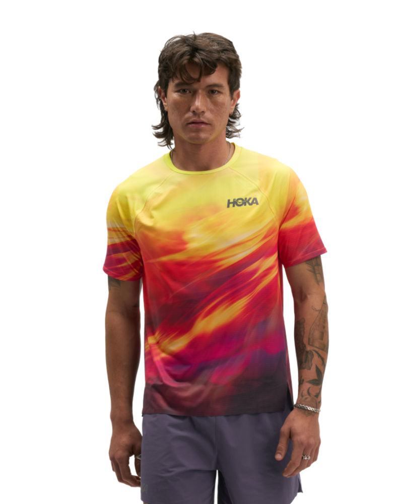 Hoka Race Day Short Sleeve Track Print