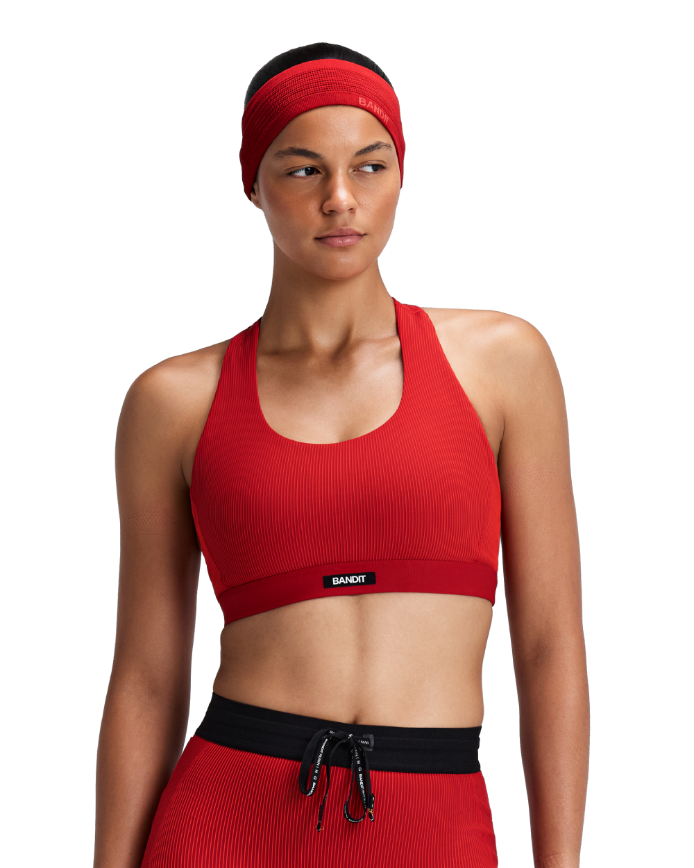 Bandit Striped Cadence Scoop Neck T-Back Run Bra